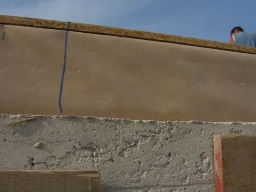 telo freno al vapore che impacchetta lo starto isolante in fibra