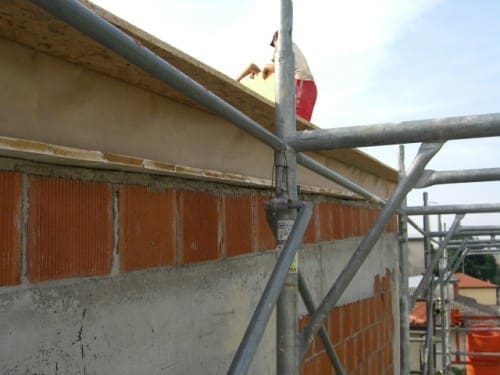 telo freno al vapore che impacchetta lo starto isolante in fibra