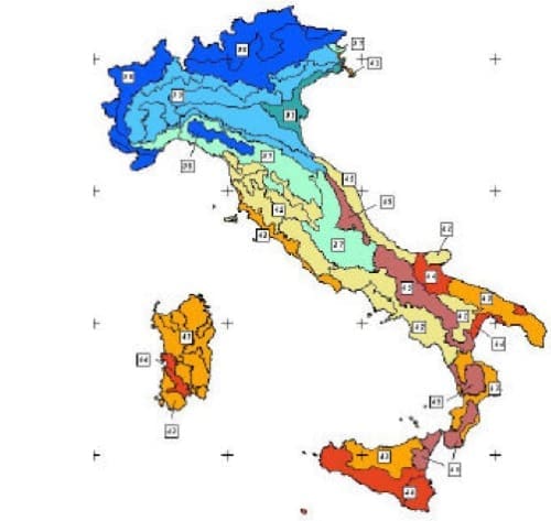 tipi climatici italiani