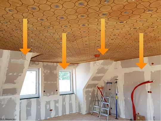 riscaldamento radiante - I pannelli radianti a soffitto peggiorano l'inerzia del sottotetto isolato 6