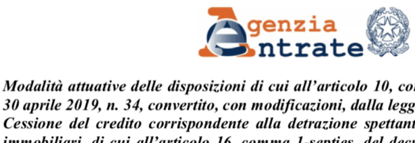 agevolazioni fiscali ante 2023 - Cessione del credito corrispondente alla detrazione 1