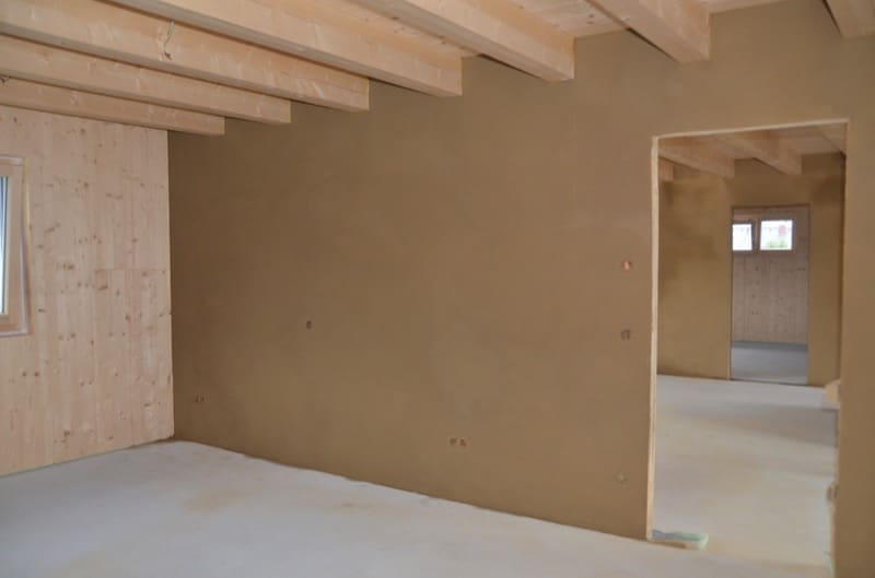 finitura interna parete - intonaco a base argilla 6,40€/mq per cm di spessore 2