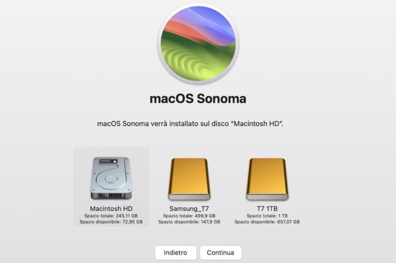 Tips per lavorare on-line - Installo macOS Sonoma su SSD esterno 14