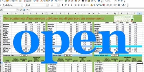 foglio per monitorare luce gas acqua foglio per monitorare luce gas acqua