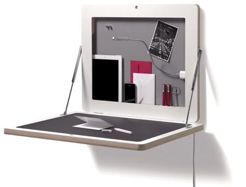 isolamento interno - Ufficio appeso alla parete 5 FLATBOX wall-mounting secretary desk design Michael Hilger-01