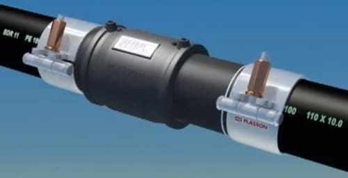 Saldatura per elettrofusione di una tubazione in PE-01