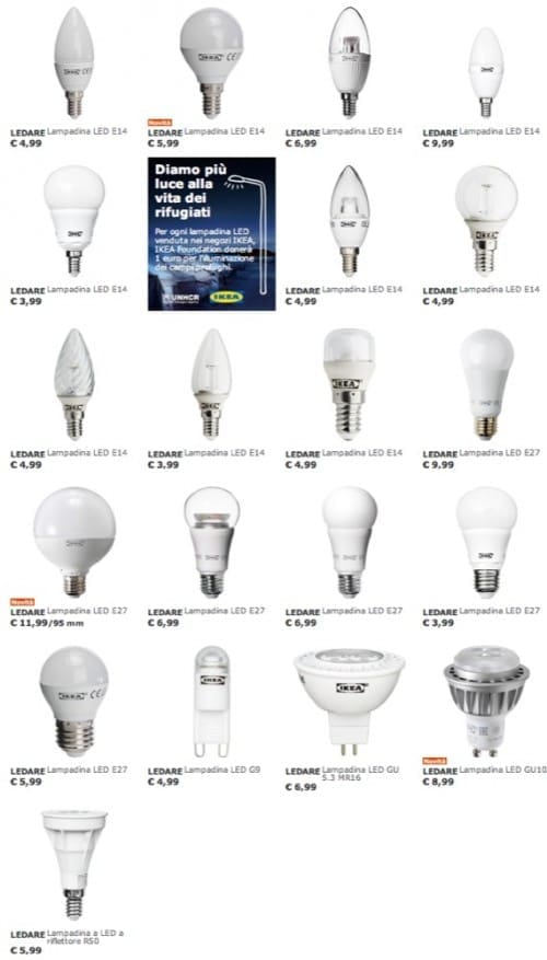 lampadine led ikea