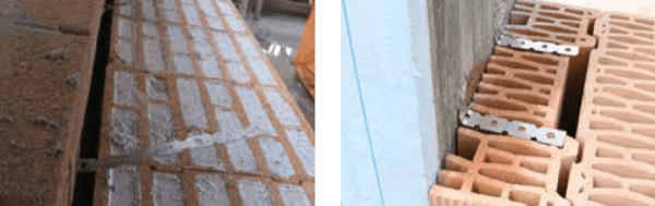 costruire in laterizio - Attenuazione del ponte termico del pilastro e gli ancoraggi per il laterizio 4