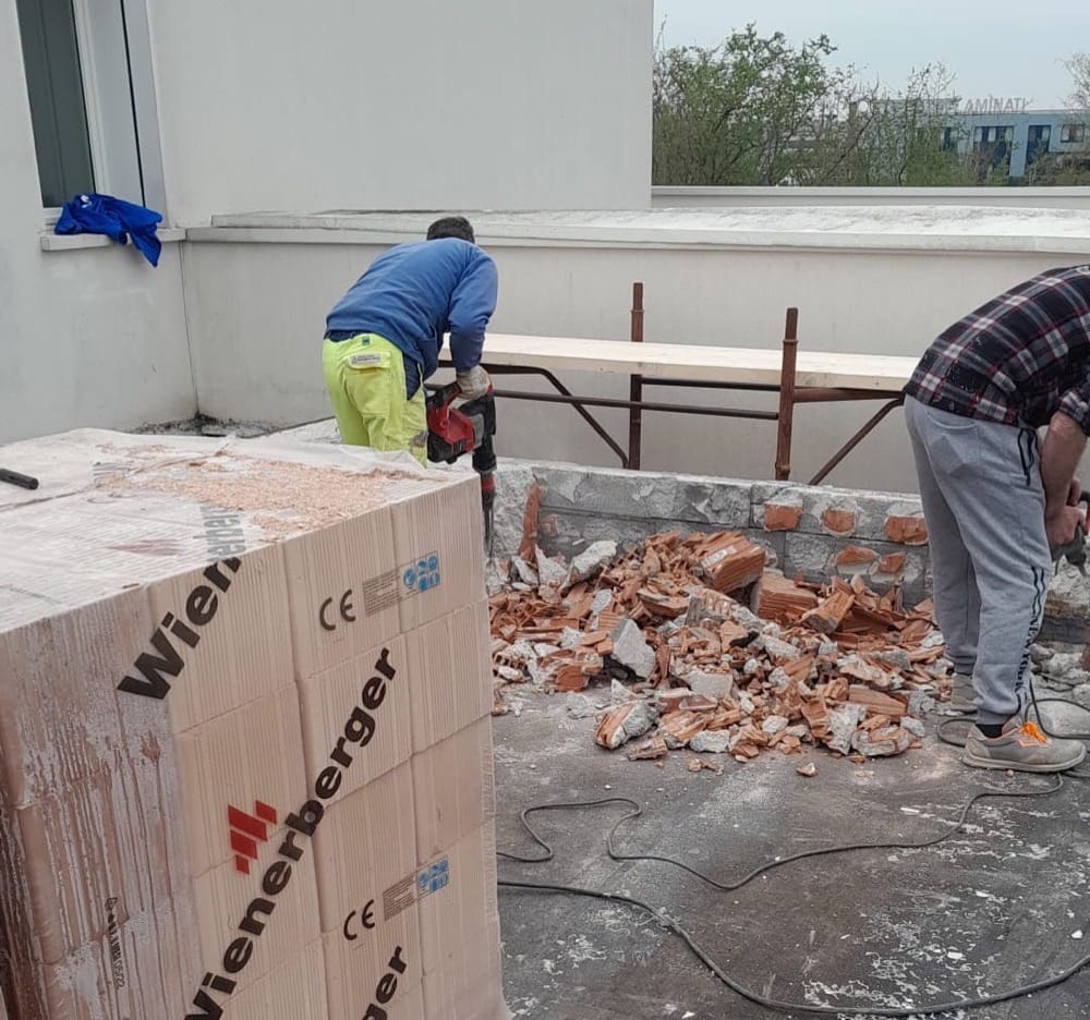 costruire in laterizio - Ampliamento sopra solaio garage, settimana 1 5 costruire in laterizio - Ampliamento sopra solaio garage, settimana 1 4