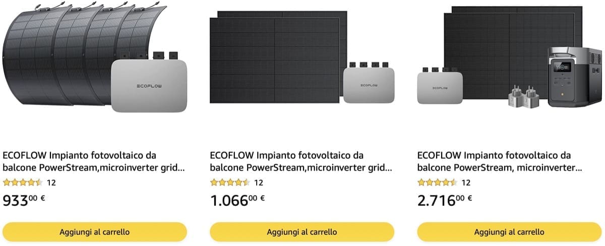 fotovoltaico mini fotovoltaico - ECOFLOW PowerStream con 2 pannelli 400W×2 risparmio reale 5